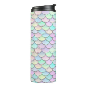 Mermaid Scales Pastel Colors Thermosbecher
