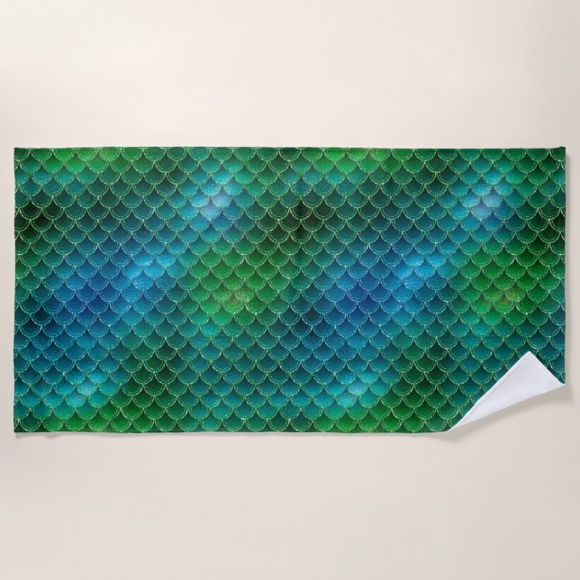 Mermaid Scales Strandtuch (Vorderseite)