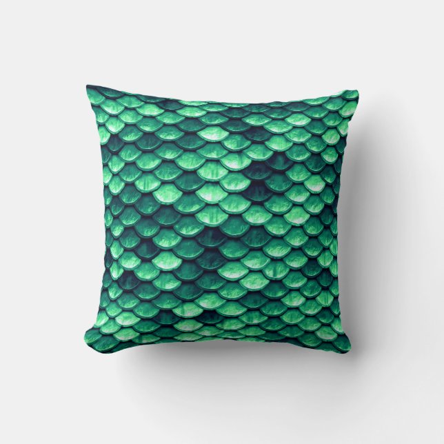 Mermaid Scales Throw Kissen (Vorderseite)