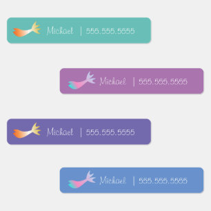 Mermaid School Class Lunch Name Number Labels Etiketten