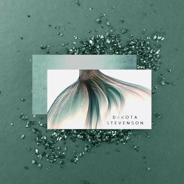 Mermaid Schwanz Fantasy | Sage Green Luster Brandi Visitenkarte (Von Creator hochgeladen)