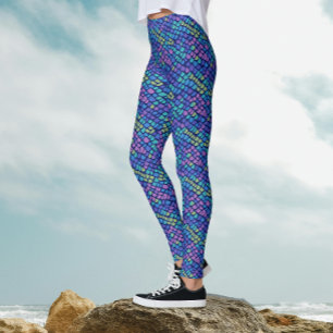 Mermaid Schwanz Fish Scales Magisches Glitzer Must Leggings
