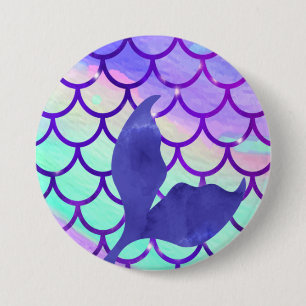 Mermaid Schwanz Lila Button