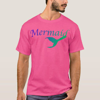 Mermaid Schwanz lila grün T-Shirt