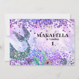 *~* Mermaid Schwanz - Rainbow Birthday Party Einladung