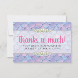 Mermaid Schwanz Scale & Pearl Boutique Danke Karte