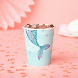 Mermaid Schwanz Under Sea Birthday Paper Cups Pappbecher