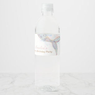 Mermaid Schwanz Wasserflaschen Wasserflaschenetikett