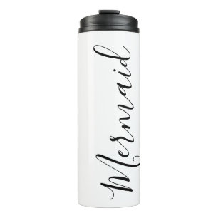 "Mermaid" Script Thermal Tumbler Thermosbecher