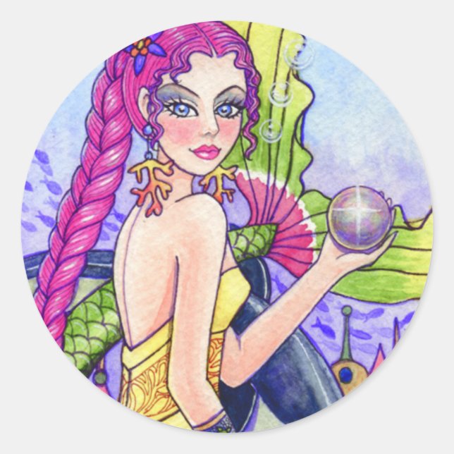 Mermaid Sea Fairy Fantasy Sticker Ann Howard (Vorderseite)