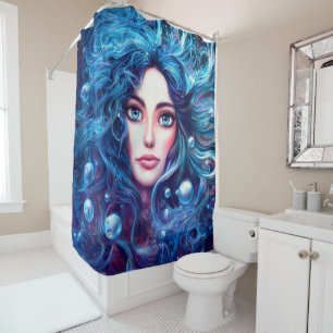 Mermaid Sea Goddess Nymph Siren Unterwasser Art Duschvorhang