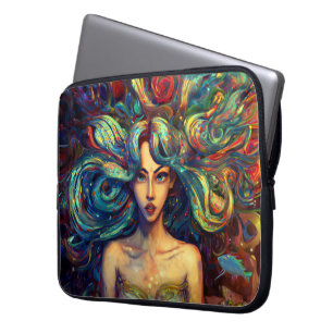 Mermaid Sea Goddess Nymph Siren Unterwasser Art Laptopschutzhülle