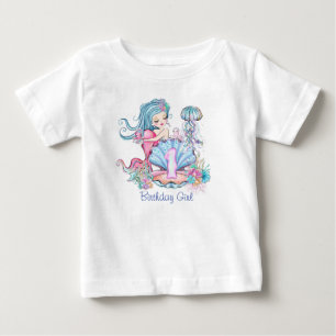 Mermaid Sea Life   Geburtstagspartei mit individue Baby T-shirt