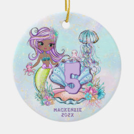 Mermaid Sea Life | Geburtstagspartei mit individue Keramik Ornament