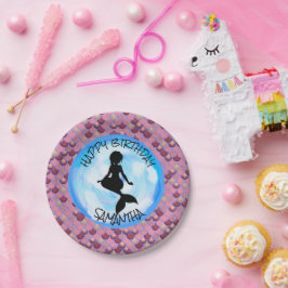 Mermaid Sea Lila Pink Scales Paper Plate Pappteller