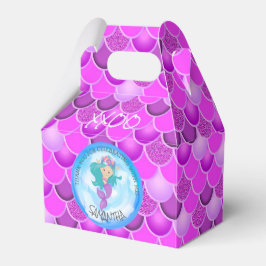 Mermaid Sea Lila Pink Scales Vielen Dank für Ihre Geschenkschachtel