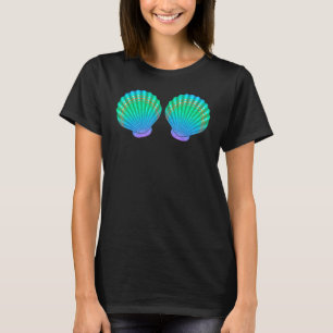 Mermaid Sea Muschel Bra Kostüme Mermaids Mama Frau T-Shirt