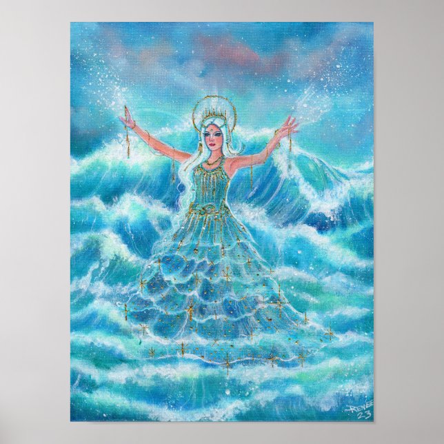 Mermaid Sea nymph Art von Renee Lavoie Poster (Vorne)