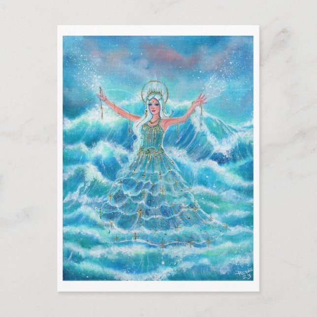 Mermaid Sea nymph Art von Renee Lavoie Postkarte (Vorderseite)