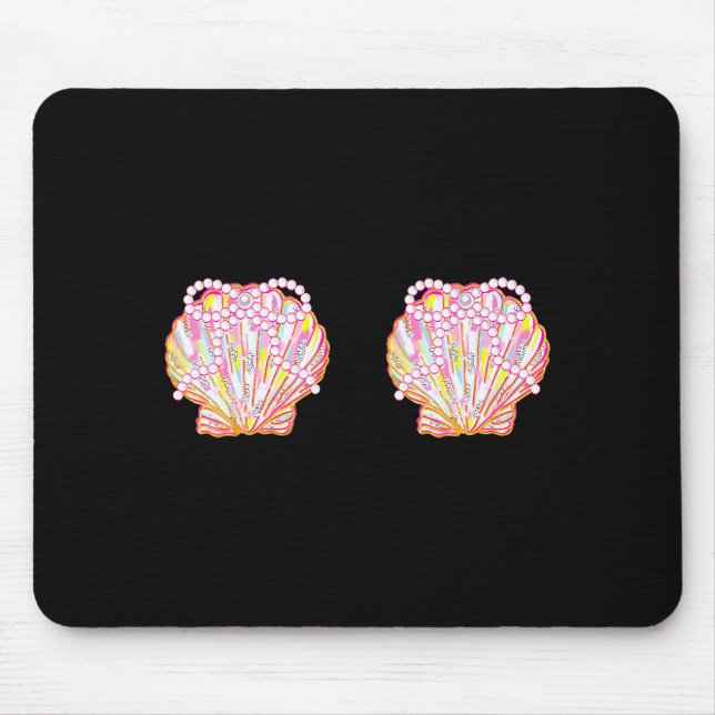 Mermaid Sea Shell Bra Costume For Girl And Women  Mousepad (Vorne)