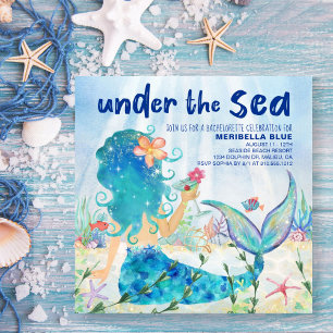 Mermaid Sea Tropische Ozean-Junggesellinnenabsch Einladung