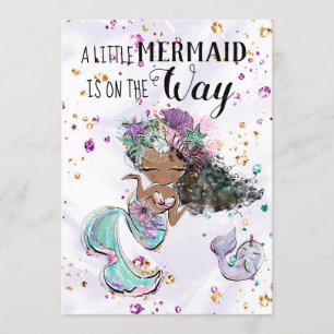 ~ Mermaid Sea Unicorn Baby Girl Dusche Einladung