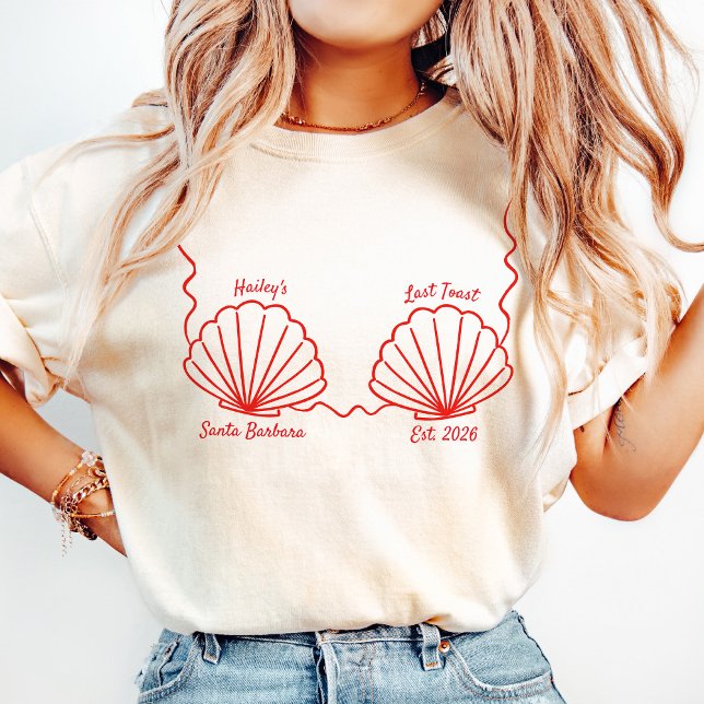 Mermaid Seashell Last Toast Bachelorette T-Shirt (Mermaid Seashell Last Toast Bachelorette )