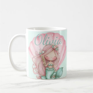 Mermaid Seashell Lovers Name  Kaffeetasse
