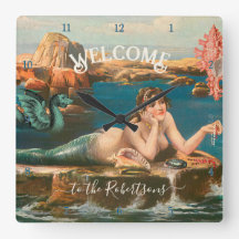 Mermaid Seashore Muscheln Sea Vintag Beach House