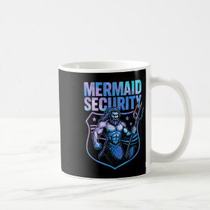 Mermaid Security Funny Vater Mermaid Beach Guard Kaffeetasse