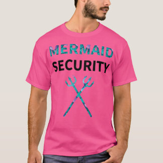 Mermaid Security Mermaid Birthday Party 2 T-Shirt