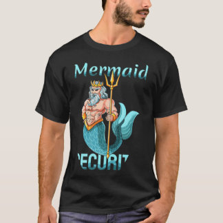 Mermaid Security Opa Vater Brother  T-Shirt