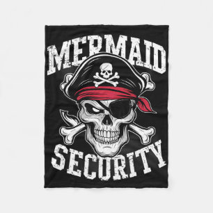 Mermaid Security Pirate Vater Brother Halloween Fleecedecke