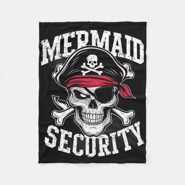 Mermaid Security Pirate Vater Brother Halloween Fleecedecke (Vorderseite)