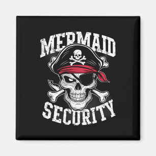 Mermaid Security Pirate Vater Brother Halloween Magnet