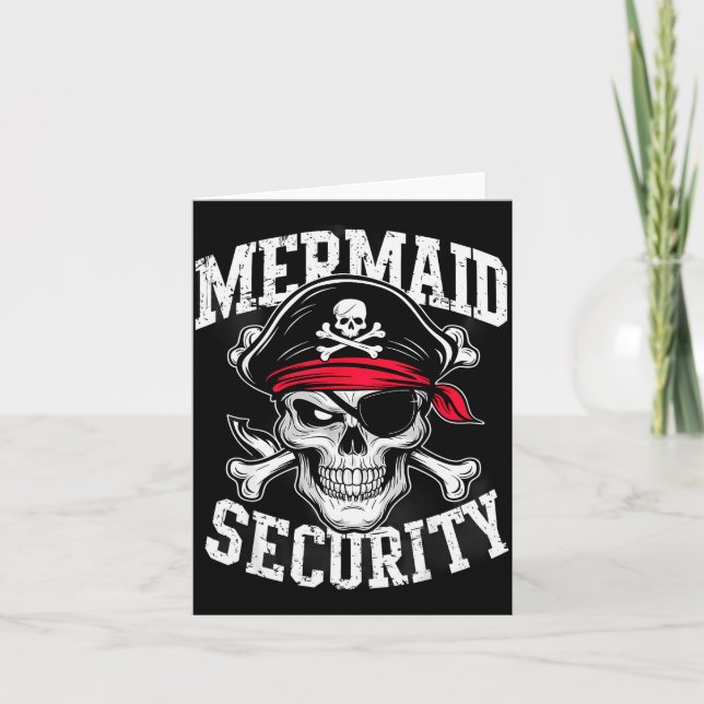 Mermaid Security Rate Dad Brother Halloween  Karte (Vorderseite)