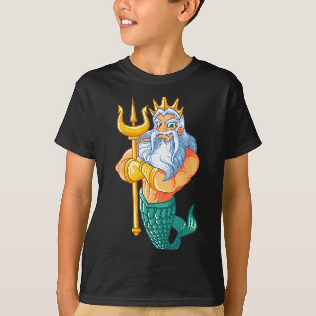 Mermaid Security Shirt _ Funny Merman Swimming Gif (Vorderseite)