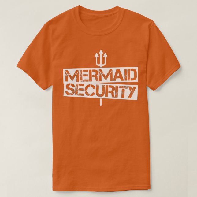 Mermaid Security Shirt Men Boys Swim Team Geschenk (Design vorne)