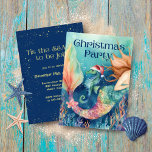 Mermaid Seepferd Santa Nautic Weihnachtsfest Party Einladung<br><div class="desc">Das ist der SEAson,  um fröhlich zu sein! Laden Sie Ihre Freunde und Familie ein,  mit dieser nautischen Weihnachtsfeier zu feiern,  die eine bezaubernde Unterwasserfarbe mit Meerjungfrau,  Seepferd Santa,  tropischen Fischen und Korallen an der Vorderseite,  und Ihre Party Details auf der Rückseite. Kunst von KL Stock</div>