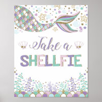 Mermaid Selfie Sign Under Sea Foto Stand Prop
