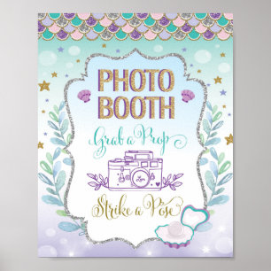 Mermaid Selfie Station Foto Booth Prop Dekorzeiche Poster