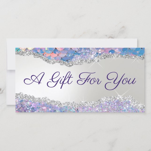 Mermaid-Sequenzer-Imitat-Geschenkgutschein (Vorderseite)