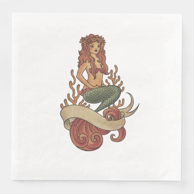 Mermaid Serviette (Vorderseite)