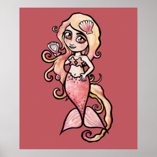 Mermaid Shelly Poster