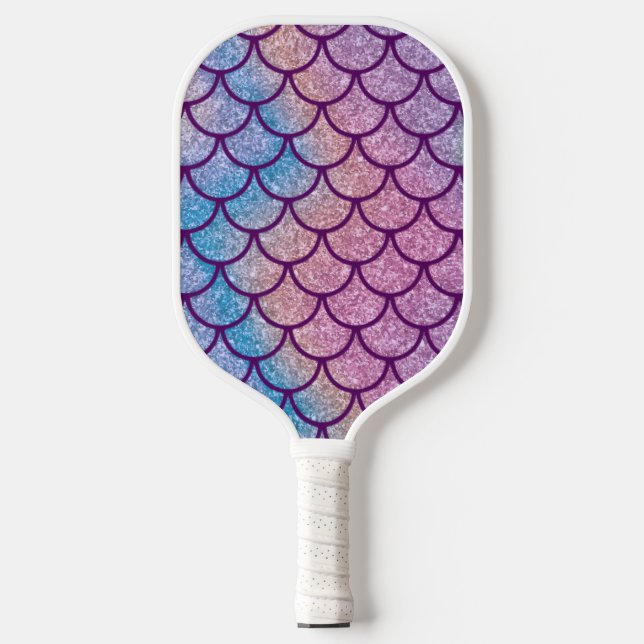 Mermaid Shimmer Scale Pickleball-Schläger Pickleball Schläger (Vorderseite)
