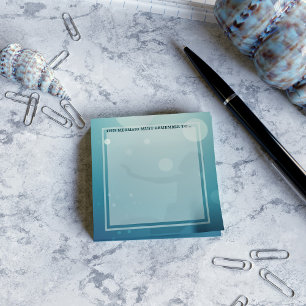 Mermaid Silhouette Aqua Blue Green Post - Anmerkun Post-it Klebezettel