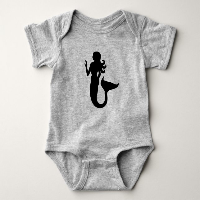 Mermaid-Silhouette | Baby Strampler (Vorderseite)