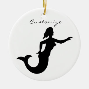 Mermaid Silhouette Thunder_Cove Keramik Ornament
