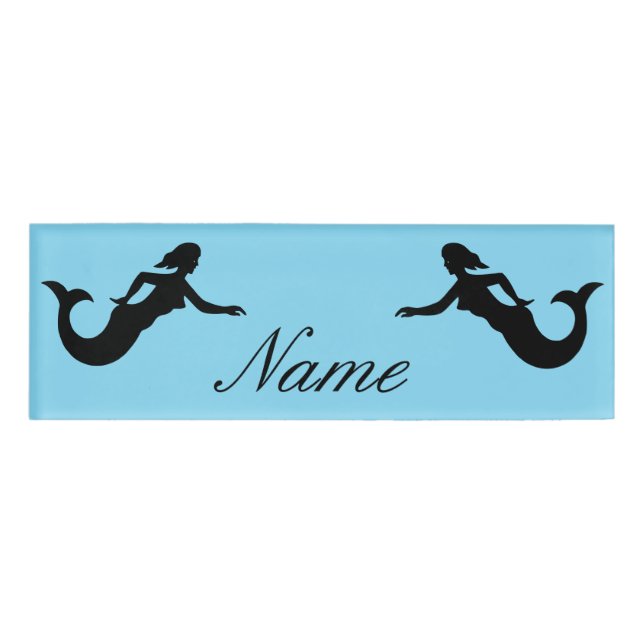 Mermaid Silhouette Thunder_Cove Namenschild (Vorderseite)