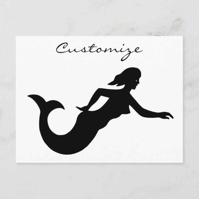Mermaid Silhouette Thunder_Cove Postkarte (Vorderseite)